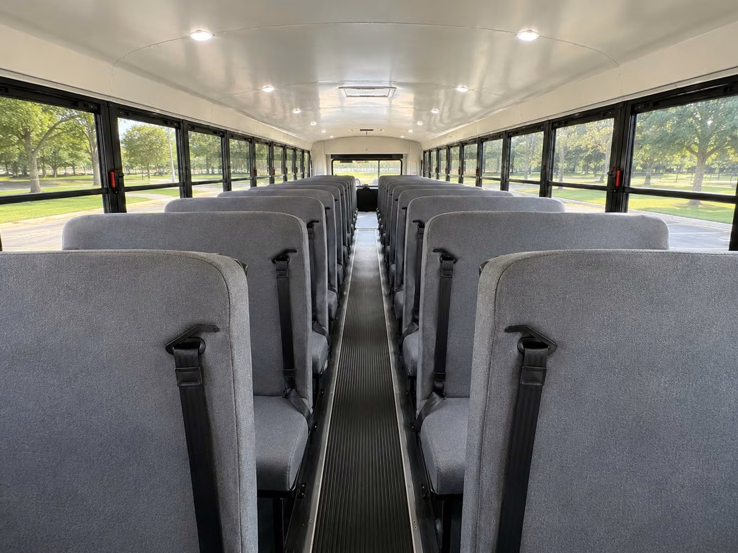 school bus inside